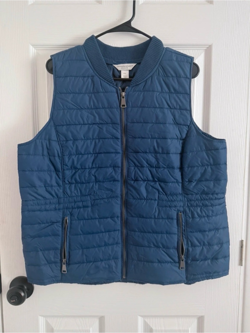 Christopher & Banks Blue Quilted Puffer Vest